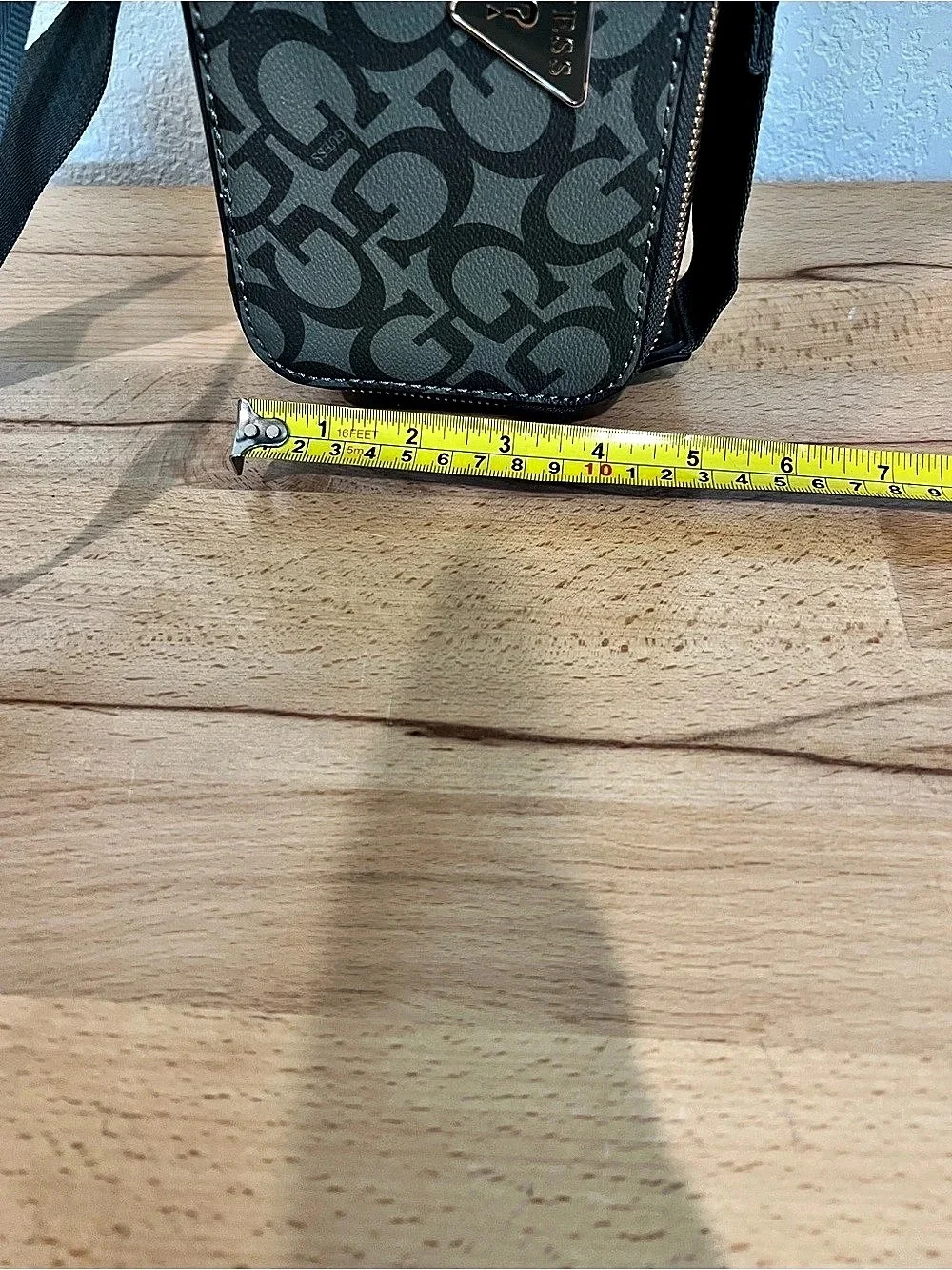 GUESS Logo Crossbody Bag Gray & Black